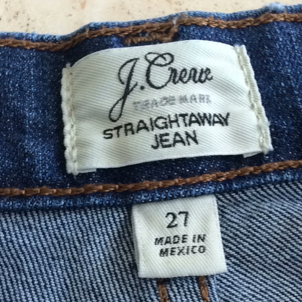 Jcrew medium wash straightaway jean